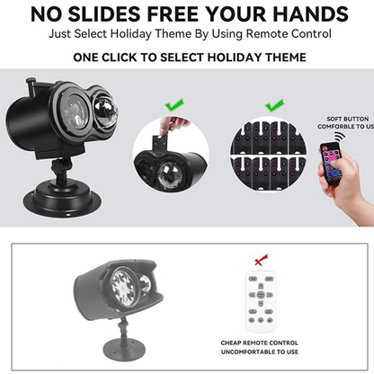 🎃Turn Your Home Into a Haunted Halloween Wonderland | 10 Unique HD Projection Patterns, 32FT Ultra-Large Display