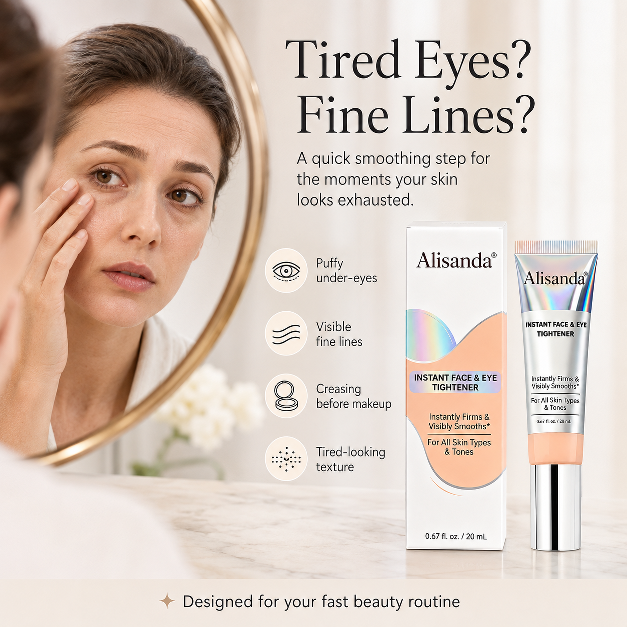 Alisanda® Instant Face Tightener – Visible Smoothing in 60 Seconds, Monthly Performance Upgrade in 30 Days