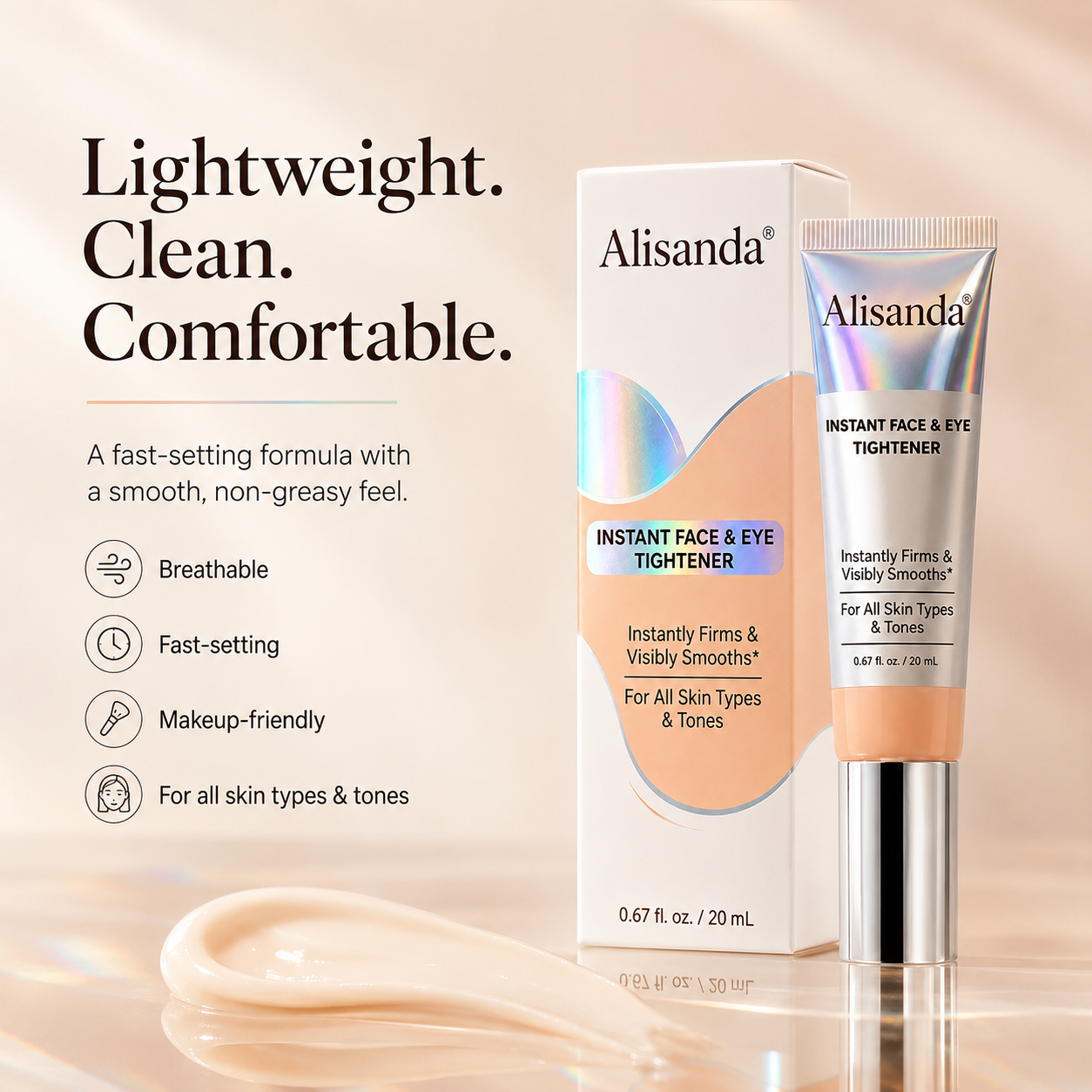 Alisanda® Instant Face Tightener – Visible Smoothing in 60 Seconds, Monthly Performance Upgrade in 30 Days