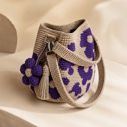 Handwoven Flower Bucket Bag