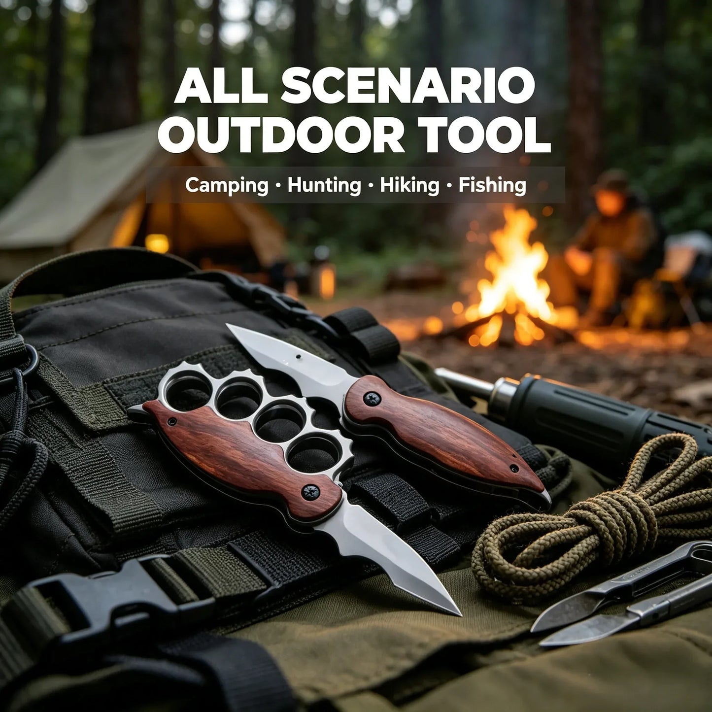 🔥Limited Time-50% OFF🔥Tiger Finger Fist Tactical Folding Knife🗡️
