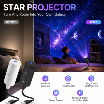 ✨ Plug-and-Play HD Star Projector 🥳50,000+ Happy Users