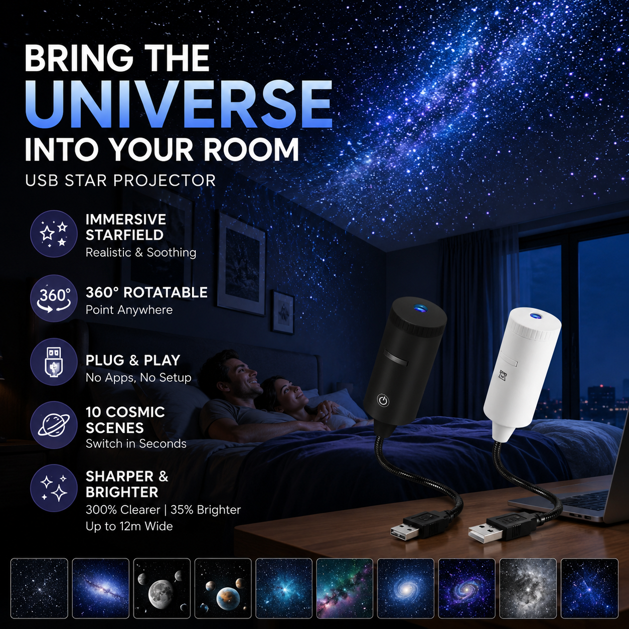 ✨ Plug-and-Play HD Star Projector 🥳50,000+ Happy Users