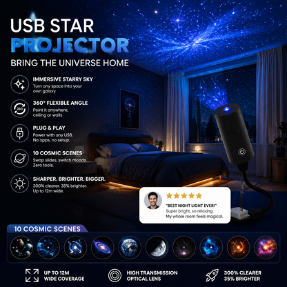 ✨ Plug-and-Play HD Star Projector 🥳50,000+ Happy Users
