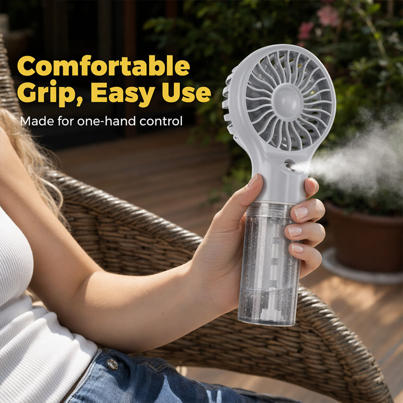 🏖️🌞Summer New Hot Selling🎁❄️Portable Handheld Mist Cooling Fan💦