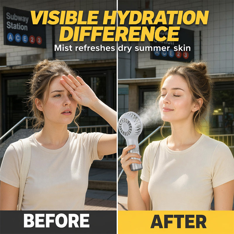 🏖️🌞Summer New Hot Selling🎁❄️Portable Handheld Mist Cooling Fan💦