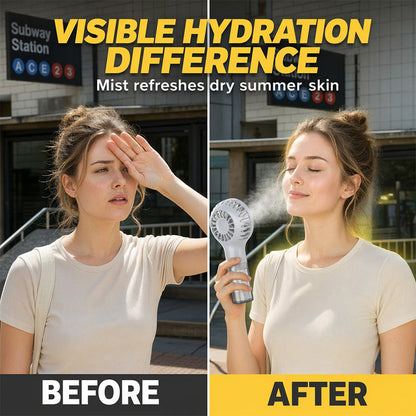 🏖️🌞Summer New Hot Selling🎁❄️Portable Handheld Mist Cooling Fan💦