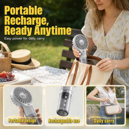 🏖️🌞Summer New Hot Selling🎁❄️Portable Handheld Mist Cooling Fan💦