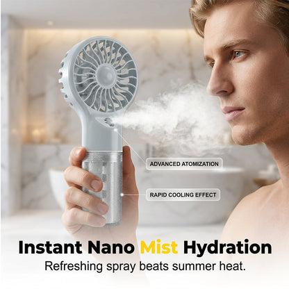 🏖️🌞Summer New Hot Selling🎁❄️Portable Handheld Mist Cooling Fan💦