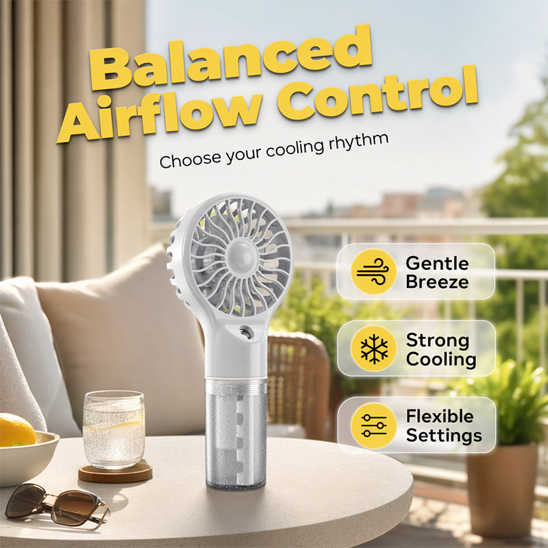 🏖️🌞Summer New Hot Selling🎁❄️Portable Handheld Mist Cooling Fan💦