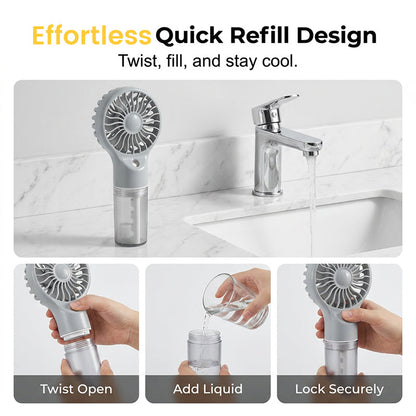 🏖️🌞Summer New Hot Selling🎁❄️Portable Handheld Mist Cooling Fan💦